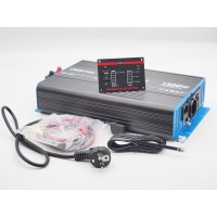 (12V) Inverter Onda Pura DC-AC 1500W / 3000W ATS con circuito priorità e comando remoto (12V) Inverter Onda Pura DC-AC 1500W / 3000W ATS con circuito priorità e comando remoto